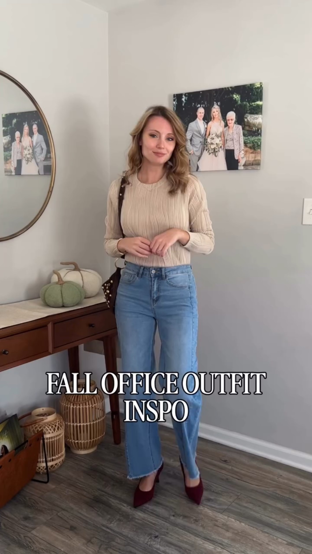 A little casual fall office outfit!