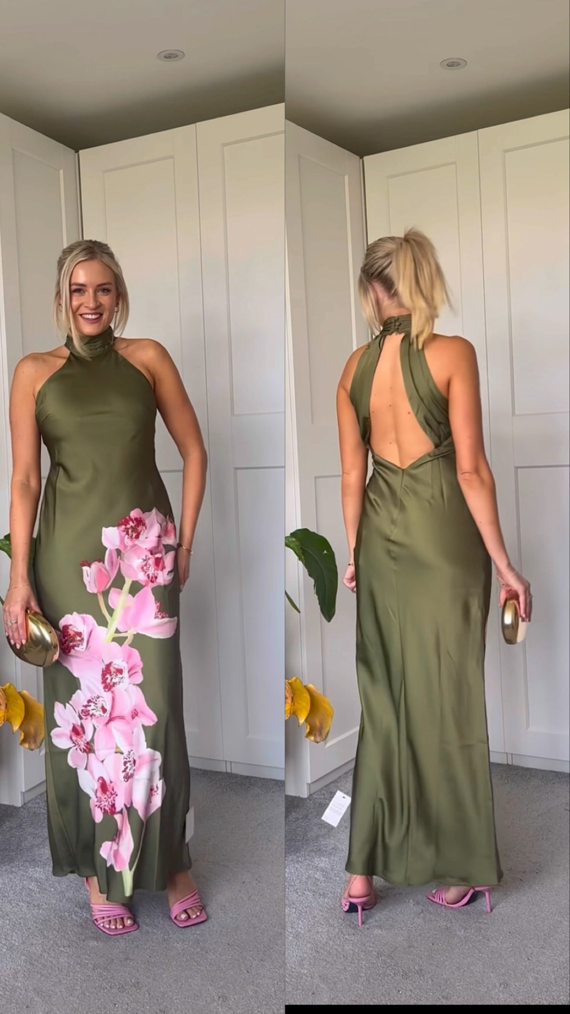 Stunning satin wedding guest dress 💕 wearing a small/8 xx 

Wedding guest, green wedding guest dress 