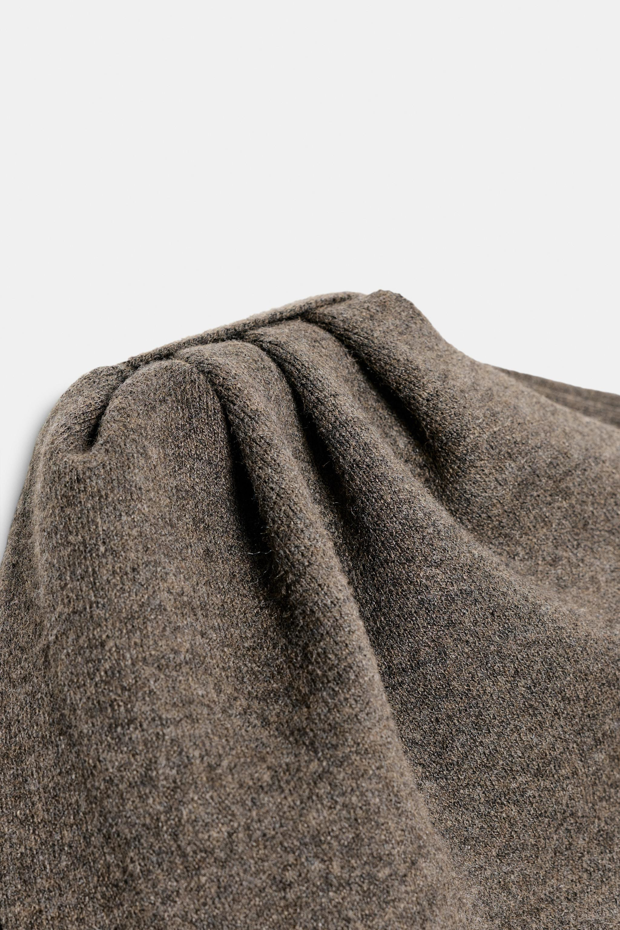 SHAWL COLLAR KNIT CAPE | Zara US