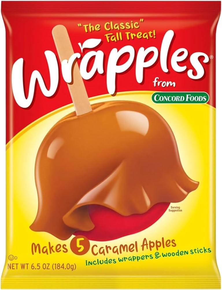 Concord Foods Wrapples Caramel Apple Wraps, Easy Caramel Treats at Home - Includes Wraps and Stic... | Amazon (US)