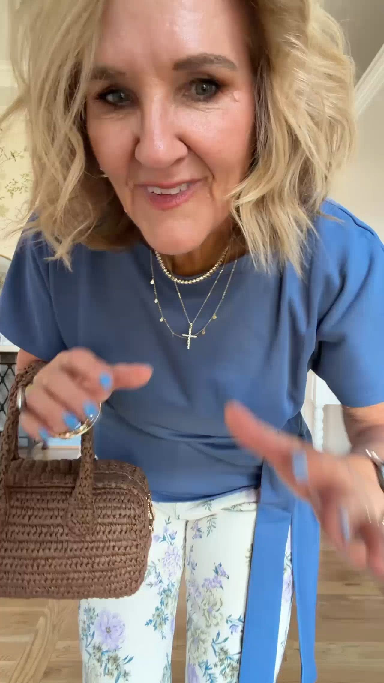 I love these floral jeans but feel like pairing it with lavender is a bit too much.  I've experimented with it and just like it with a different color.  The floral jeans are so pretty though! Size 8 petite. No stretch.
Top is amazon and I can't believe it took me this long to try it on.  I've had it for a while now. Wow, great quality. Very happy with it.  Size medium.
Linking a few similar platform sandals!
My tennis necklace and cross is 20% off with code TAKE20
 

 

#LTKootd #LTKOver40 #LTKPetite