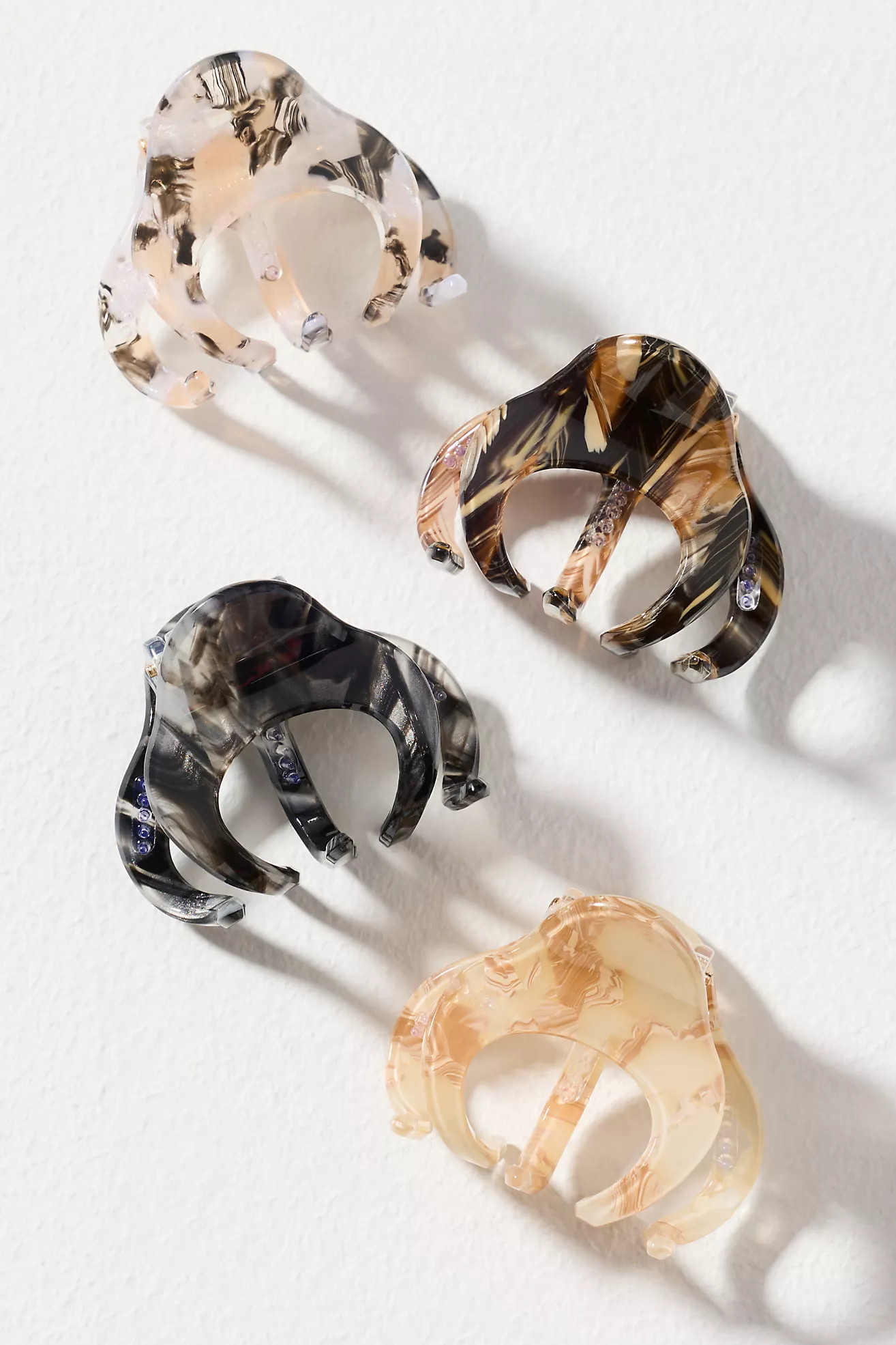 Neutral Mini Hair Claw Clips, Set of 4 | Anthropologie (US)