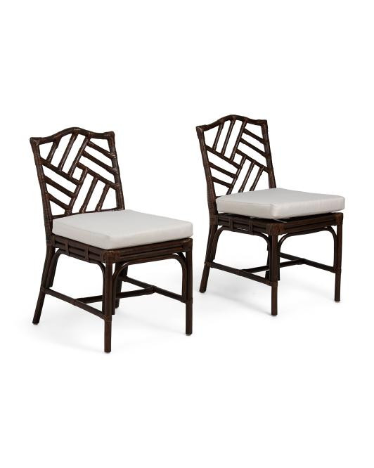 17x30 Set Of 2 Alie Cushioned Dining Chairs | TJ Maxx