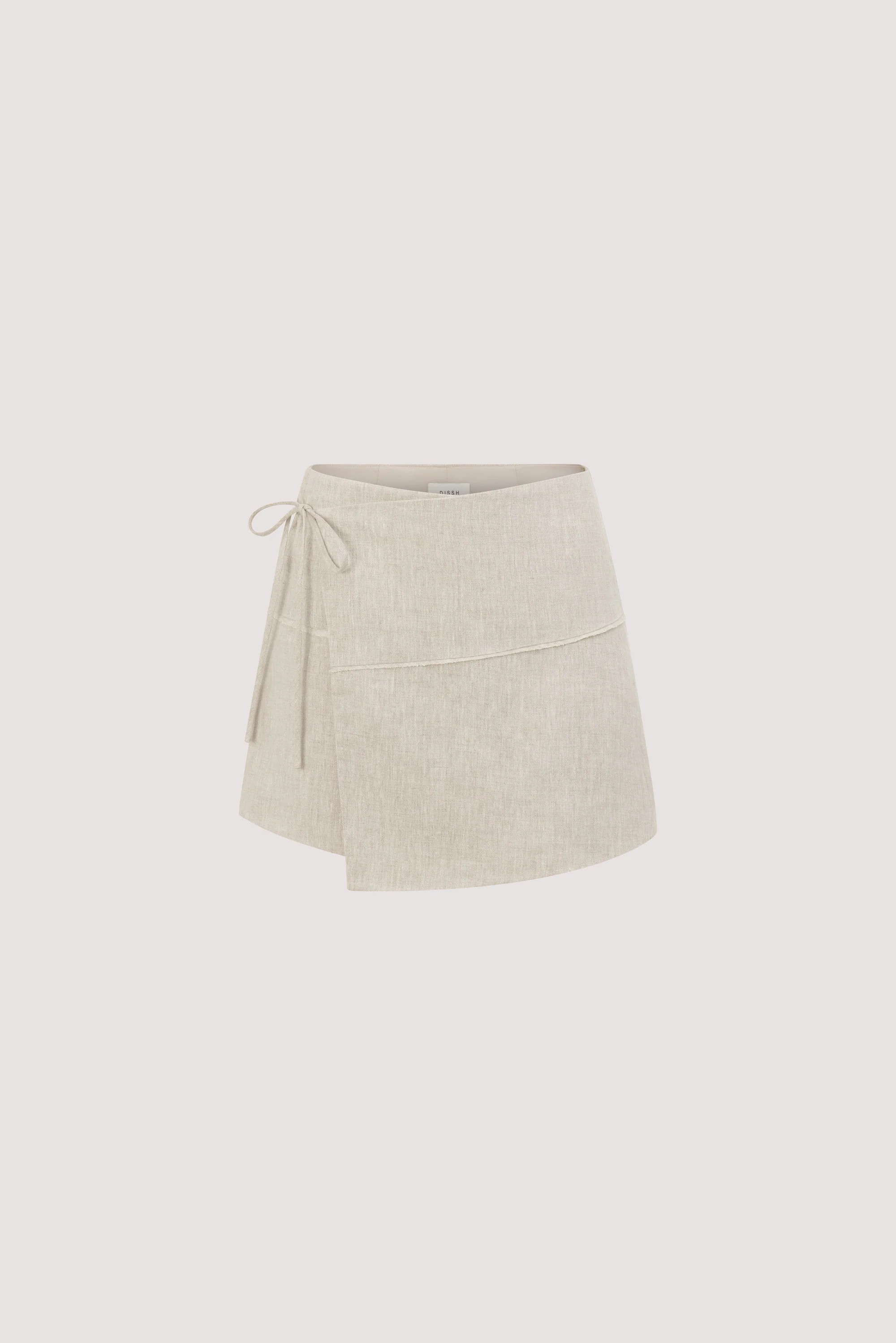 RENNA NATURAL WRAP LINEN SKORT | DISSH
