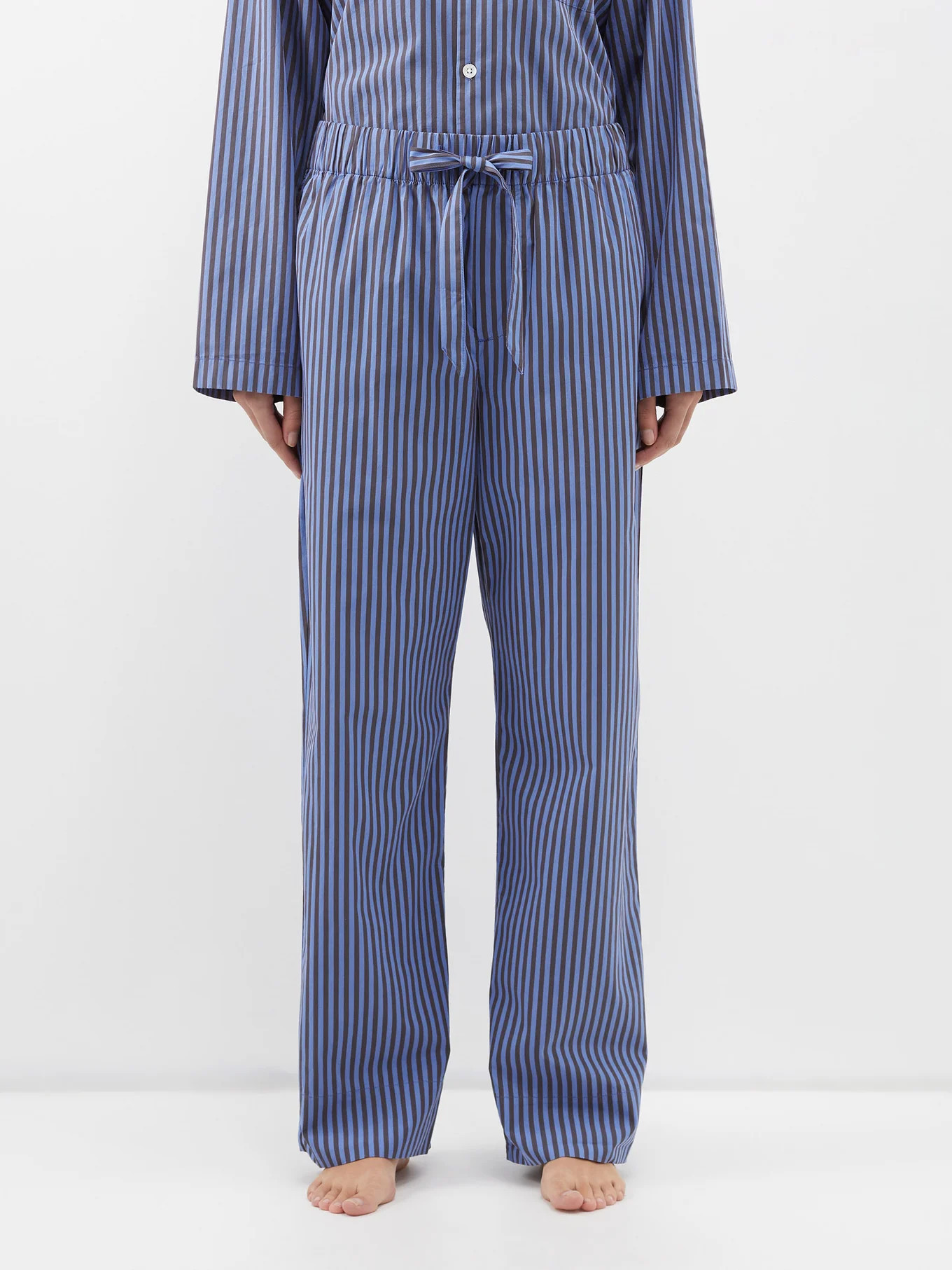 Striped organic-cotton pyjama trousers | Matches (US)