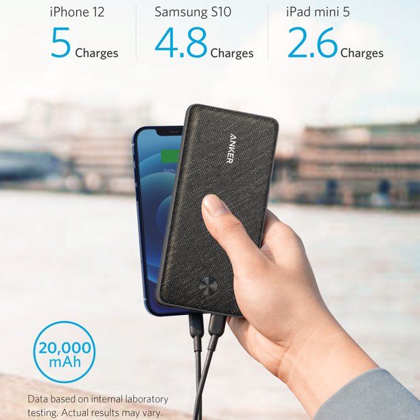 Anker PowerCore III Sense 20K USB-C Portable Battery Charger - Black | Walmart (US)