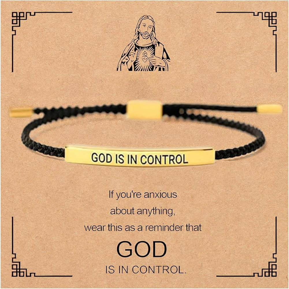 Frodete God is in Control Bracelet God Faith Bracelet Inspirational Gifts for Women Christian Jew... | Amazon (US)