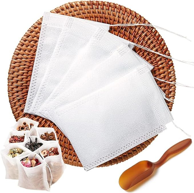 200pcs Disposable Tea Bags for Loose Leaf Tea, Tea Filter Bags with Free Tea Spoon for Loose Tea ... | Amazon (US)