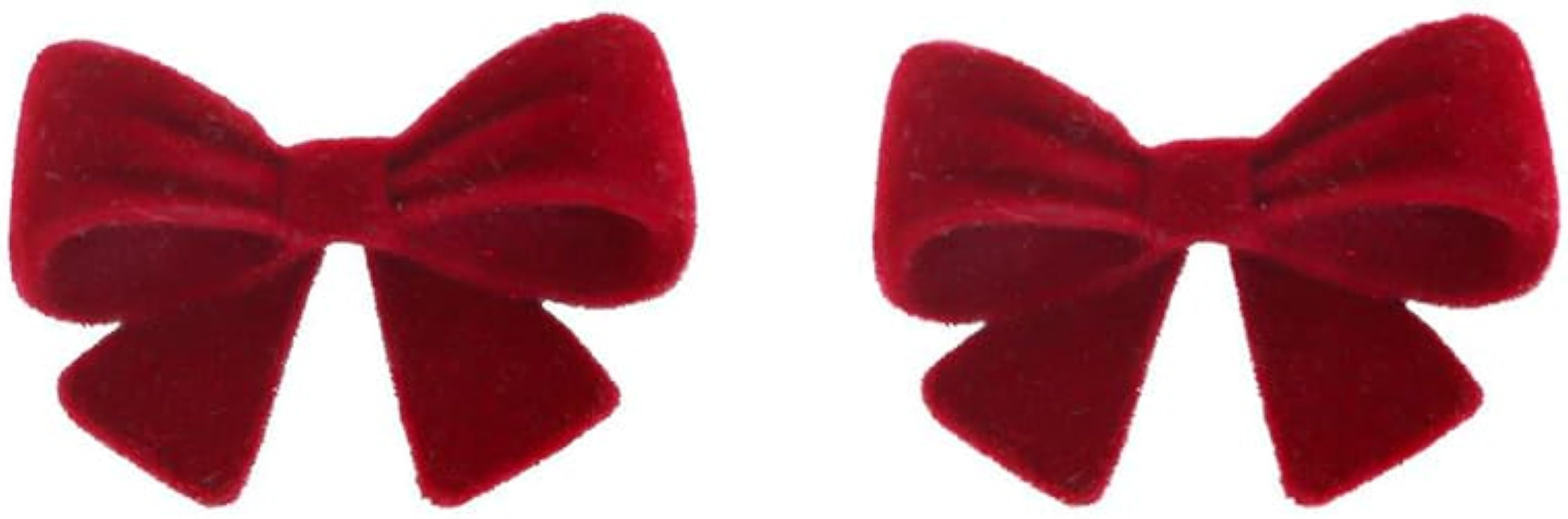 Red Bow Earrings for Women Ribbon Bow Stud Earrings Christmas Bowknot Earrings Jewelry | Amazon (US)