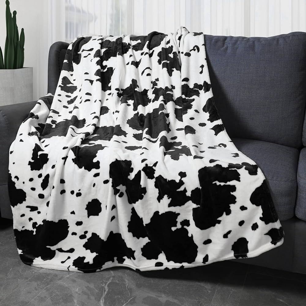 Cow Blanket for Kids Girls Boys Flannel Cow Blanket Print Soft Lightweight Cow Blankets and Throw... | Amazon (US)