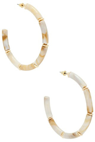 Epifene Bamboo Hoops in Natural from Revolve.com | Revolve Clothing (Global)