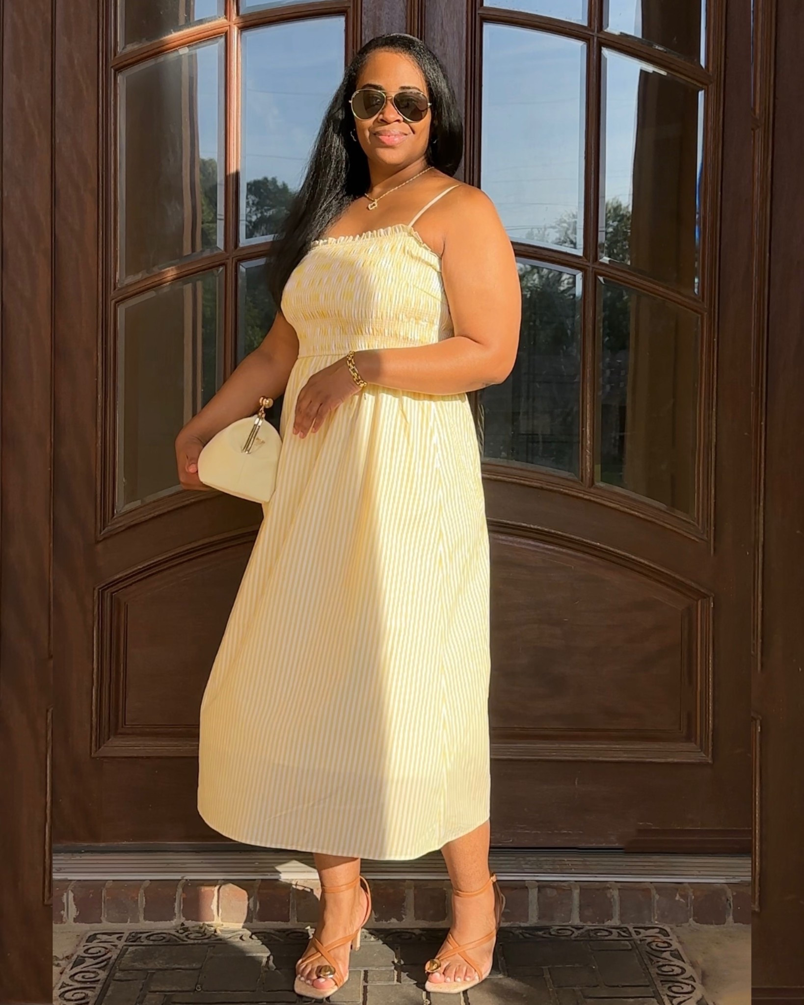 Spring dress in butter yellow 

#springdresses #walmartfashion #springfashion2026 #cutedresses #momstyle #walmartfinds 

#LTKMidsize #LTKootd #LTKMothersDay