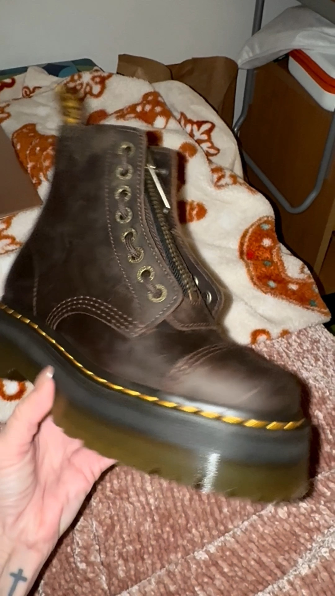 Dark brown leather boot review- I love these however, the sizing is way off- they run larger. I’m typically a 7.5 these are a US 7 and I’m returning for the US 6. They are also very heavy (most lug boots are)- These are stacked 💪🏼
Combat boots  

#LTKCyberWeek #LTKHoliday #LTKShoeCrush