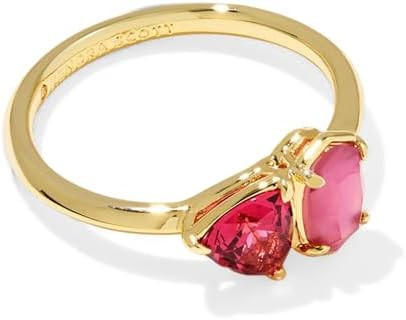 Kendra Scott Womens Tatum Band Ring Gold Pink Mix,7 | Amazon (US)
