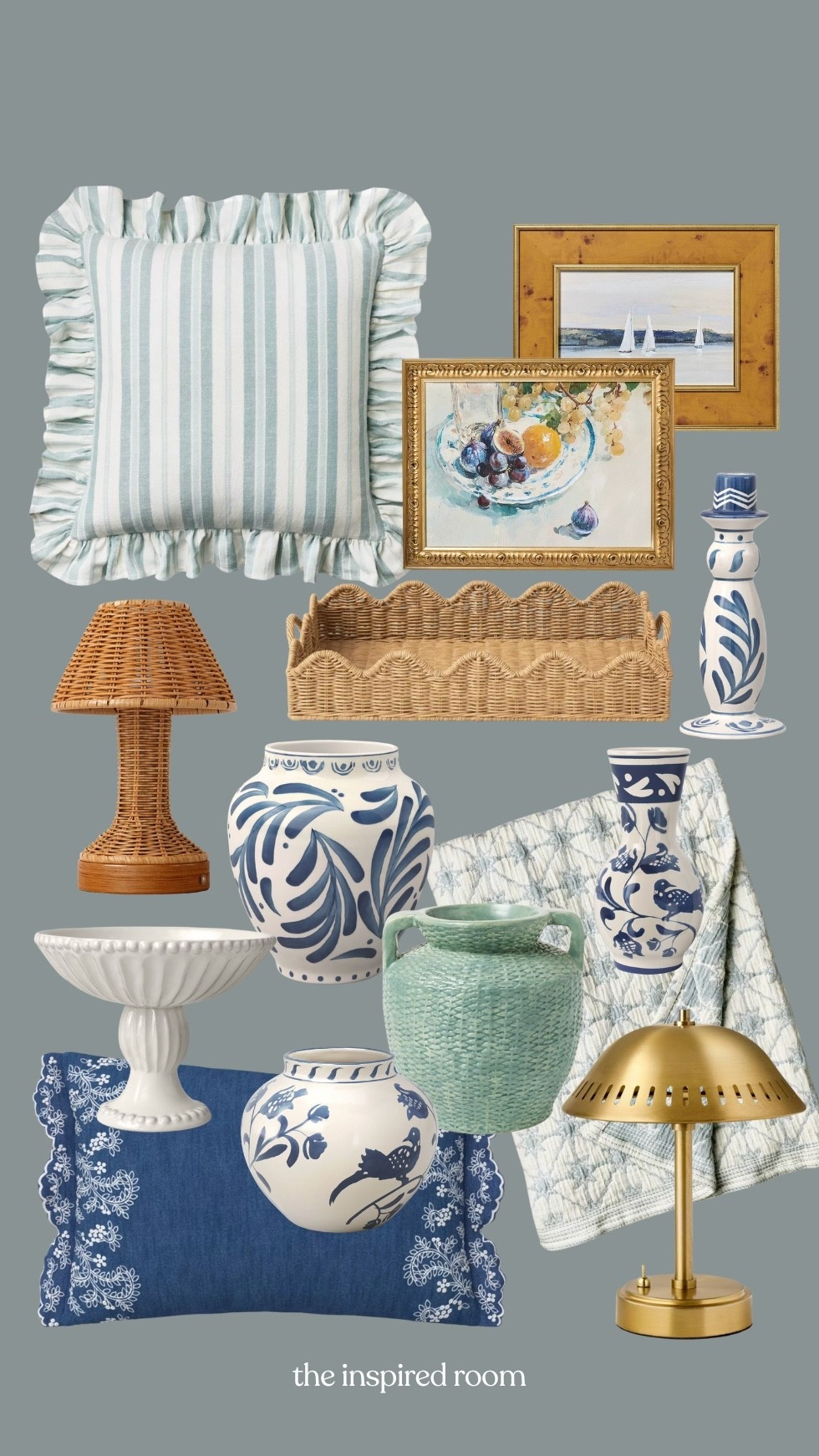 New spring decor at Target ✨ rattan portable lamp, scalloped wooden tray, ruffle pillow, art, brass lamp, blue and white vases, throw blanket and more 

#LTKFindsUnder50 #LTKSaleAlert #LTKHome