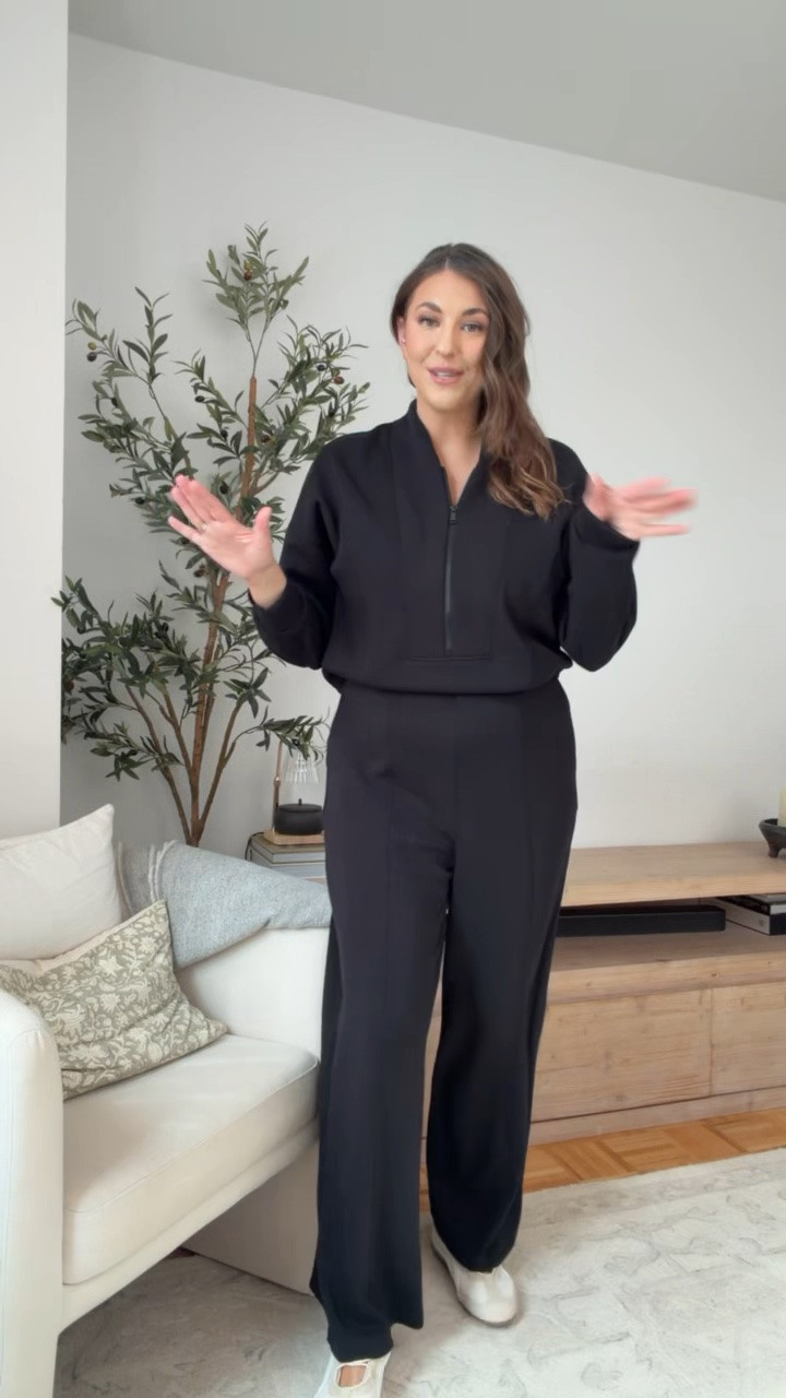 The kind of set that makes getting dressed way too easy 🖤 Comfy enough for travel days but still looks completely put together. Add sneakers and you’re out the door.

black travel outfit, matching set, comfy chic outfit, airport outfit, monochrome outfit, wide leg pants, casual fall outfit, women’s travel style

#LTKootd #LTKgrwm #LTKTravel