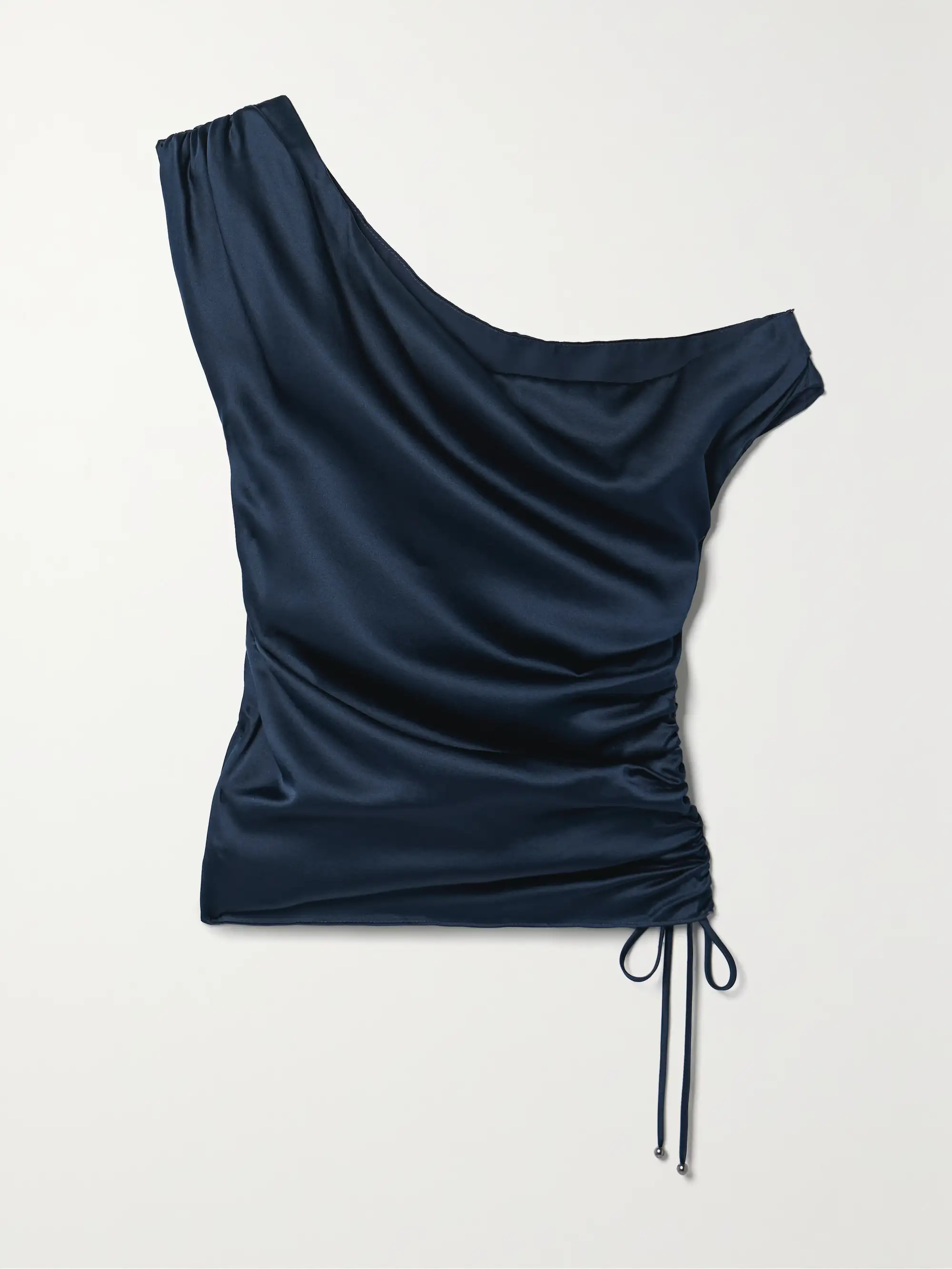 Dione one-shoulder draped stretch silk-satin top | NET-A-PORTER (UK & EU)
