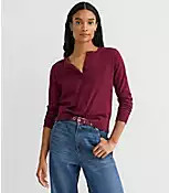 Modern Crew Neck Cardigan | LOFT