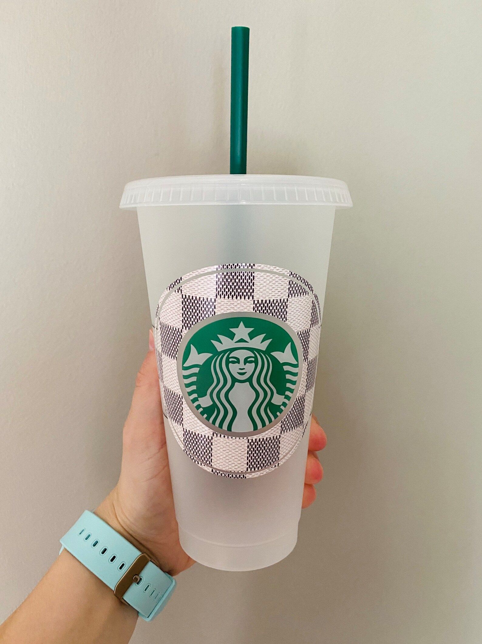 CHECKERED Reusable Starbucks Cold Cup | Etsy (US)