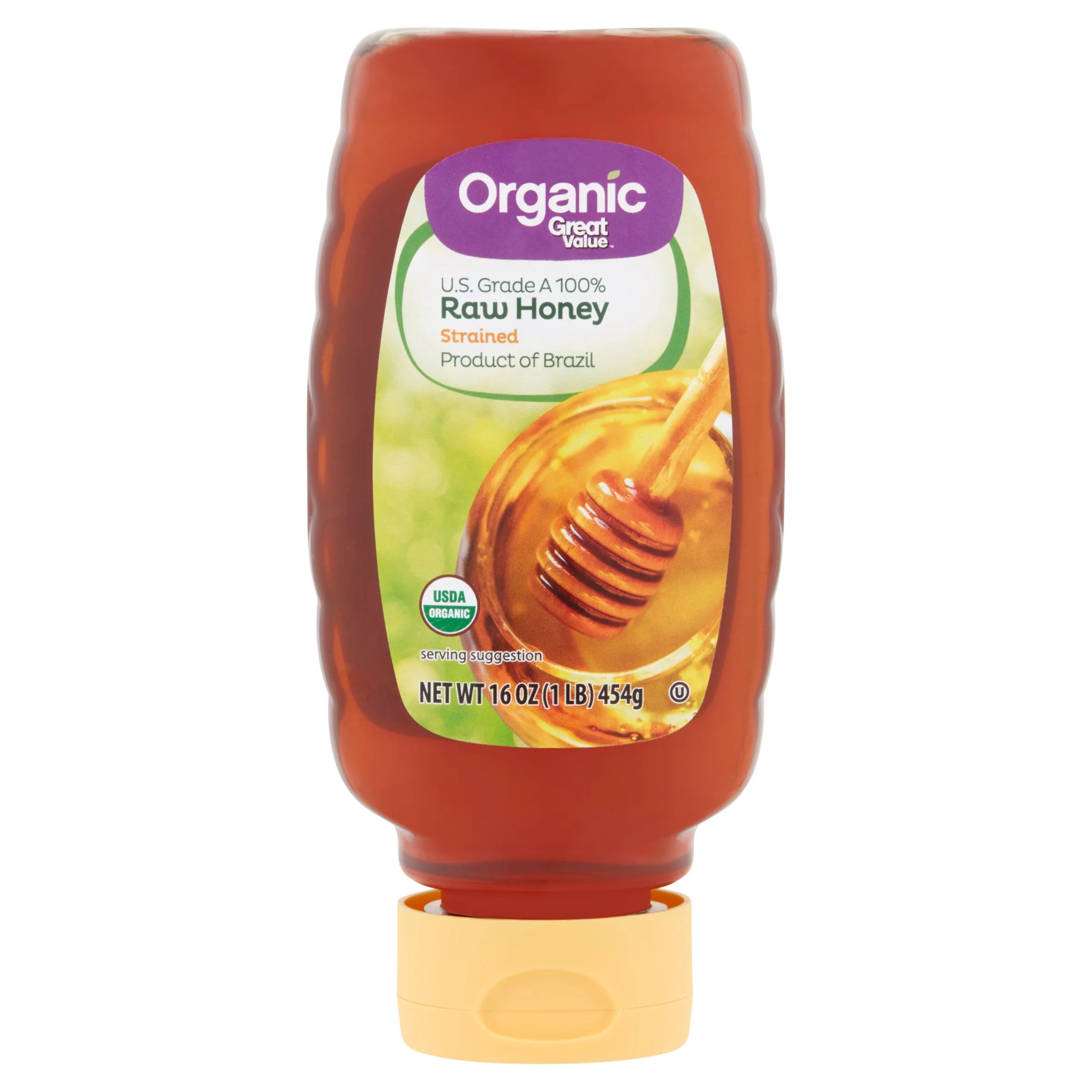 Great Value Organic Strained Raw Honey, 16 oz | Walmart (US)