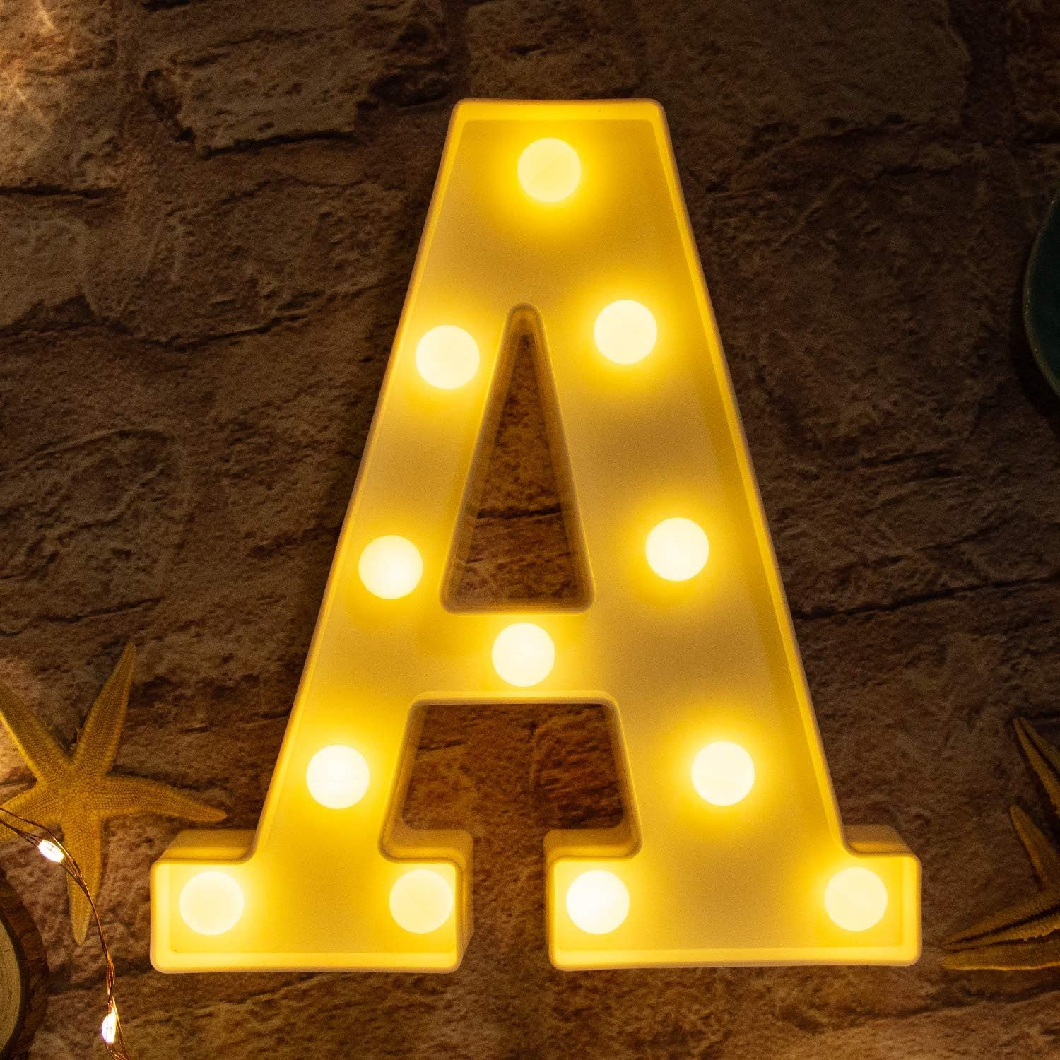 Brightown Decorative LED Marquee Letter Lights 26 Alphabet Light Up Letters Sign for Wedding Birt... | Amazon (US)