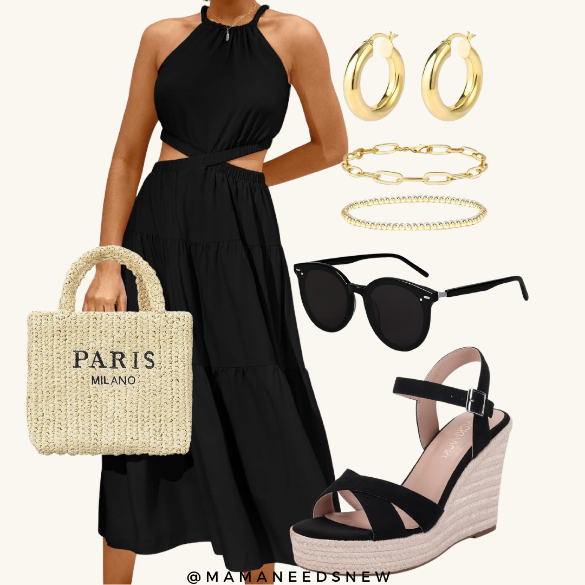 Summer outfit featuring a flowy black dress from Amazon 🖤

#LTKSaleAlert #LTKSummerSales #LTKSeasonal