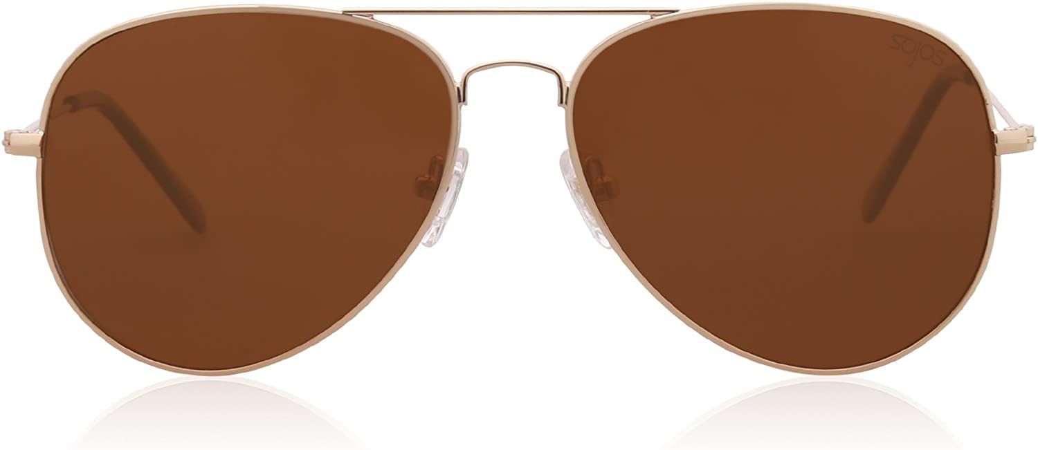 SOJOS Classic Aviator Polarized Sunglasses for Men Women Vintage Retro Style SJ1054 | Amazon (US)