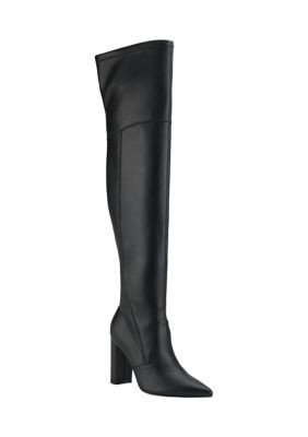 Marc Fisher Women's Lezli Over the Knee Boots, Black, 8.5M | Belk