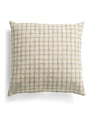 Made In Usa 22x22 Garden Vintage Checker Landis Oversized Pillow | TJ Maxx