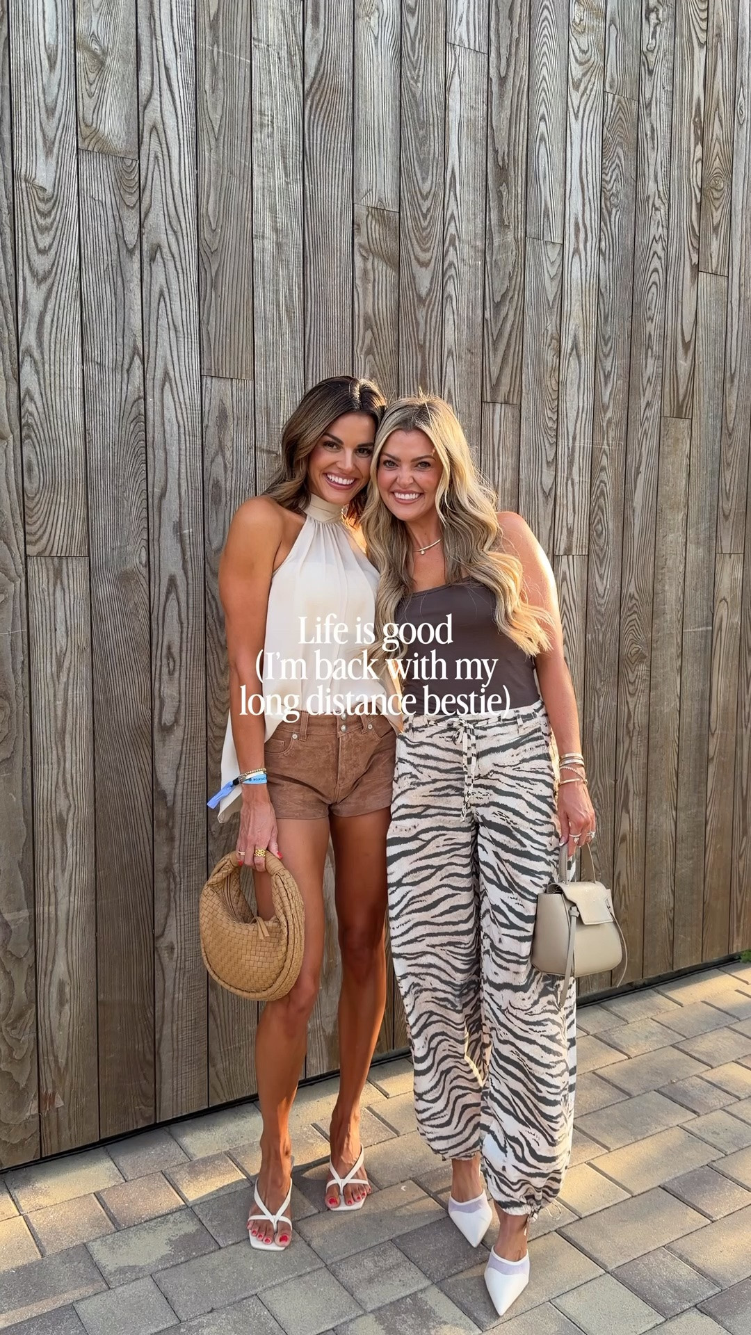 Bestie reunions are the best!!! Linking my outfit! Wearing size 26 in the shorts and size small in the top!

#LTKootd