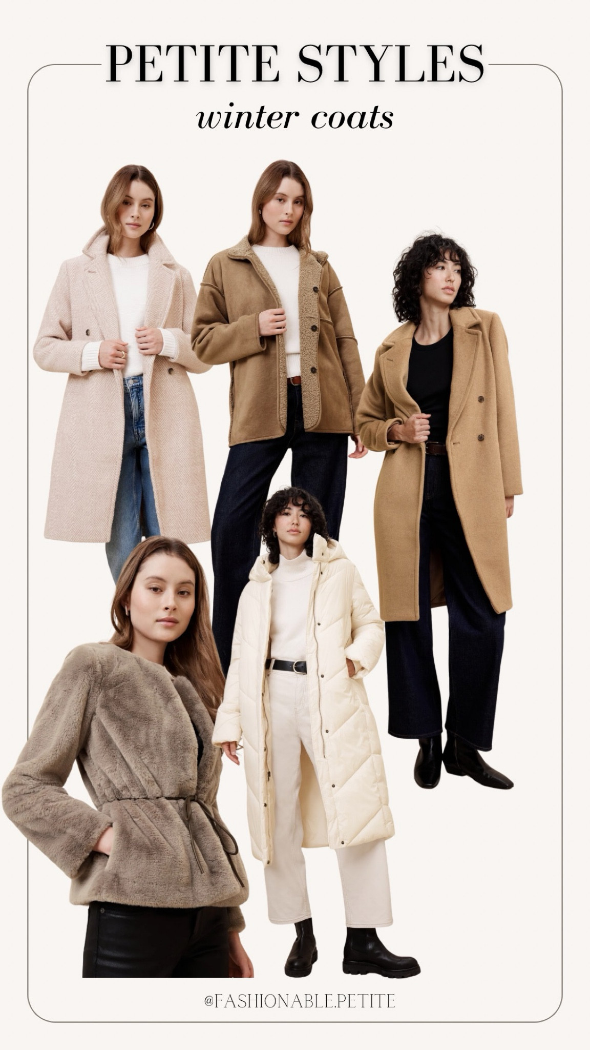 Petite coats and jackets for winter! I love the white puffer jacket for a ski trip or the faux fur coat for a New Year’s Eve party. 
Petite coat. Petite jacket. Women’s coats. Winter outfit. Winter coat. Faux fur coat. Puffer jacket. Camel coat. 

#LTKSeasonal #LTKSaleAlert #LTKStyleTip