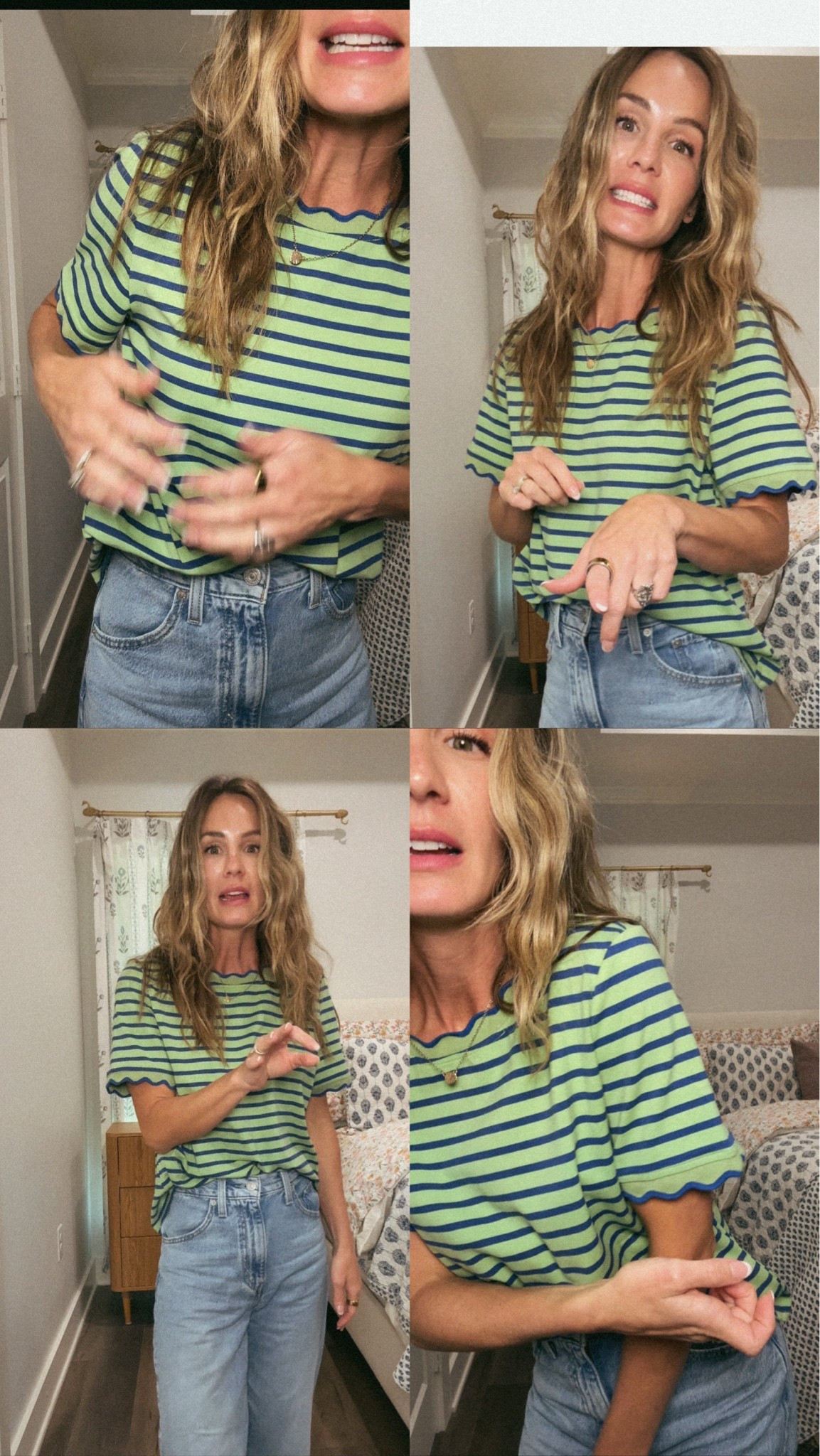 Cute scallop top, size small. Cinch waist Levi’s (love these!)

#LTKPetite #LTKootd