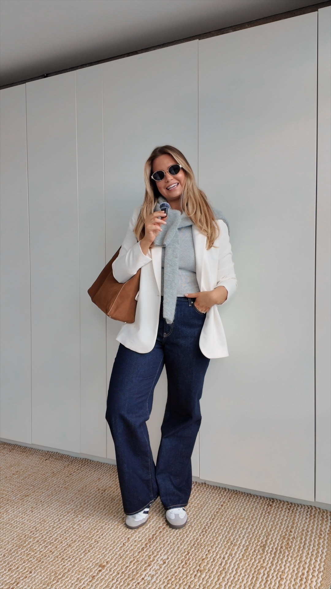 **11/30** midsize spring outfit ideas 🌷

Uniqlo built in bra top [XL]

Uniqlo indigo jeans [W34 L33]

Abercrombie cream blazer [XL]

Sezane grey cardigan [XXL]

Adidas OG sambas 

Jigsaw suede tote bag

Free people sunglasses

White converse via Amazon Fashion

spring outfit // midsize outfit // midsize style // spring outfit idea // spring style // midsize fashion // spring fashion // outfit inspiration // viral uniqlo built in bra tops // wid eleg jeans // adidas sambas // suede tote bag // sezane // cream blazer

#LTKstyletip #LTKSeasonal #LTKmidsize