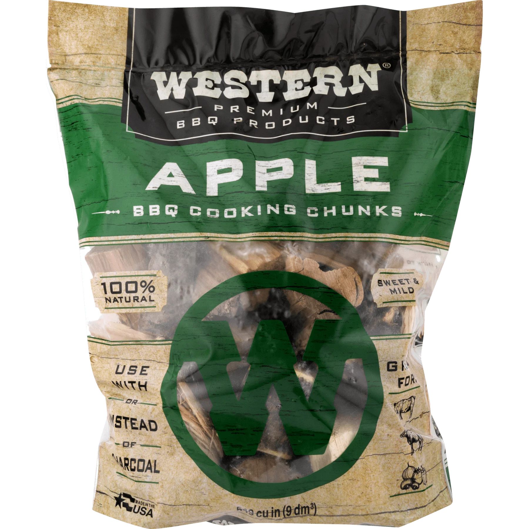 Western Premium BBQ Products Apple BBQ Cooking Chunks, 549 cu in | Walmart (US)