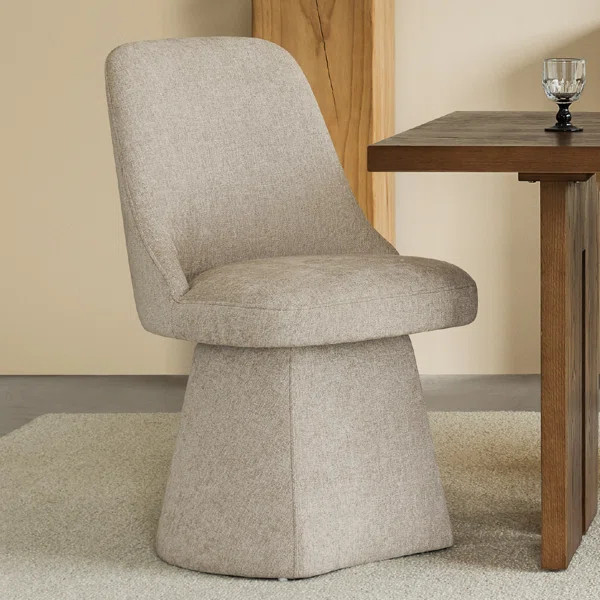 Swivel Fabric Upholstered Dining Chair | Wayfair North America