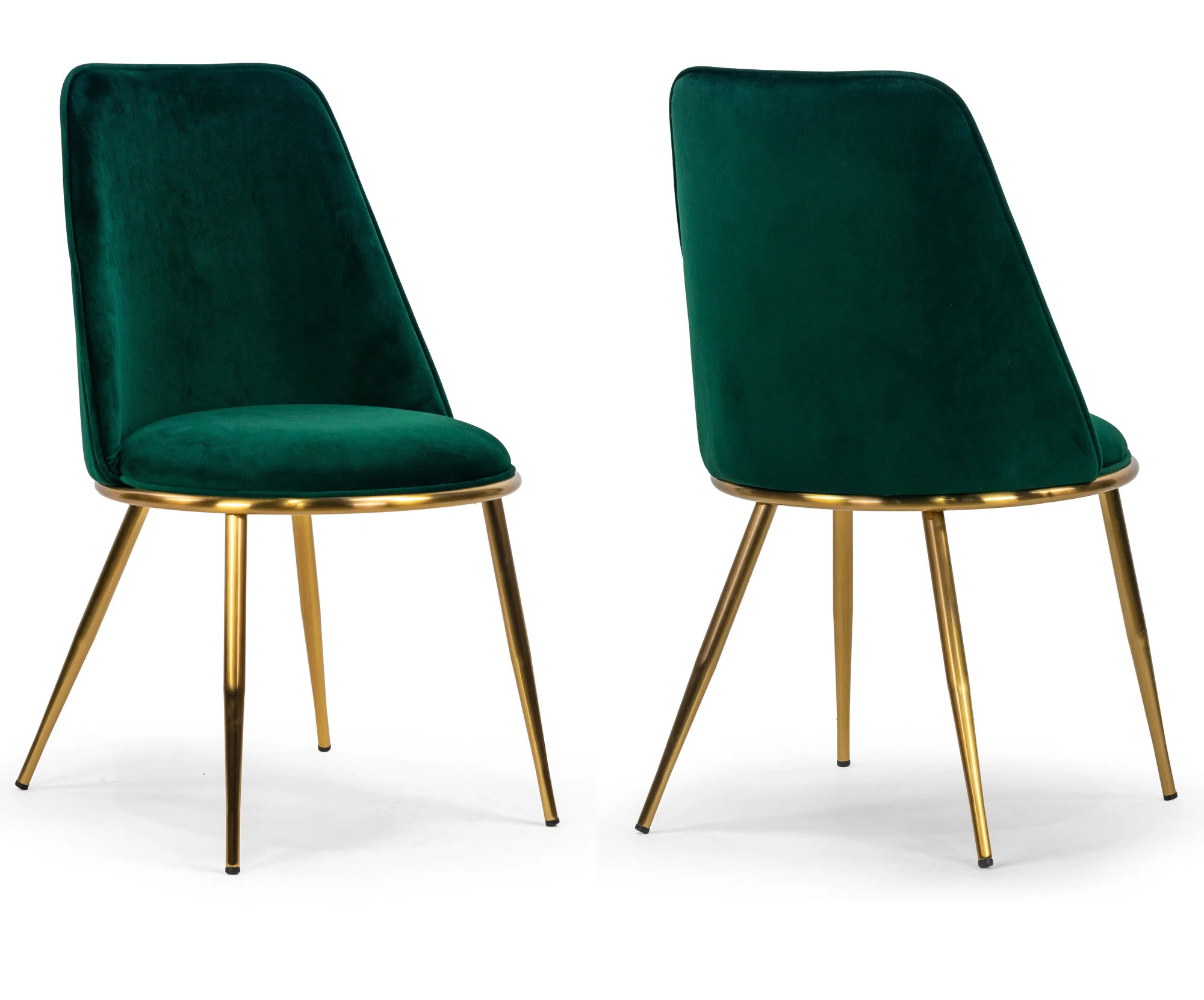 Zielke 19.5'' H Velvet Upholstered Metal Side Chair (Set of 2) | Wayfair North America