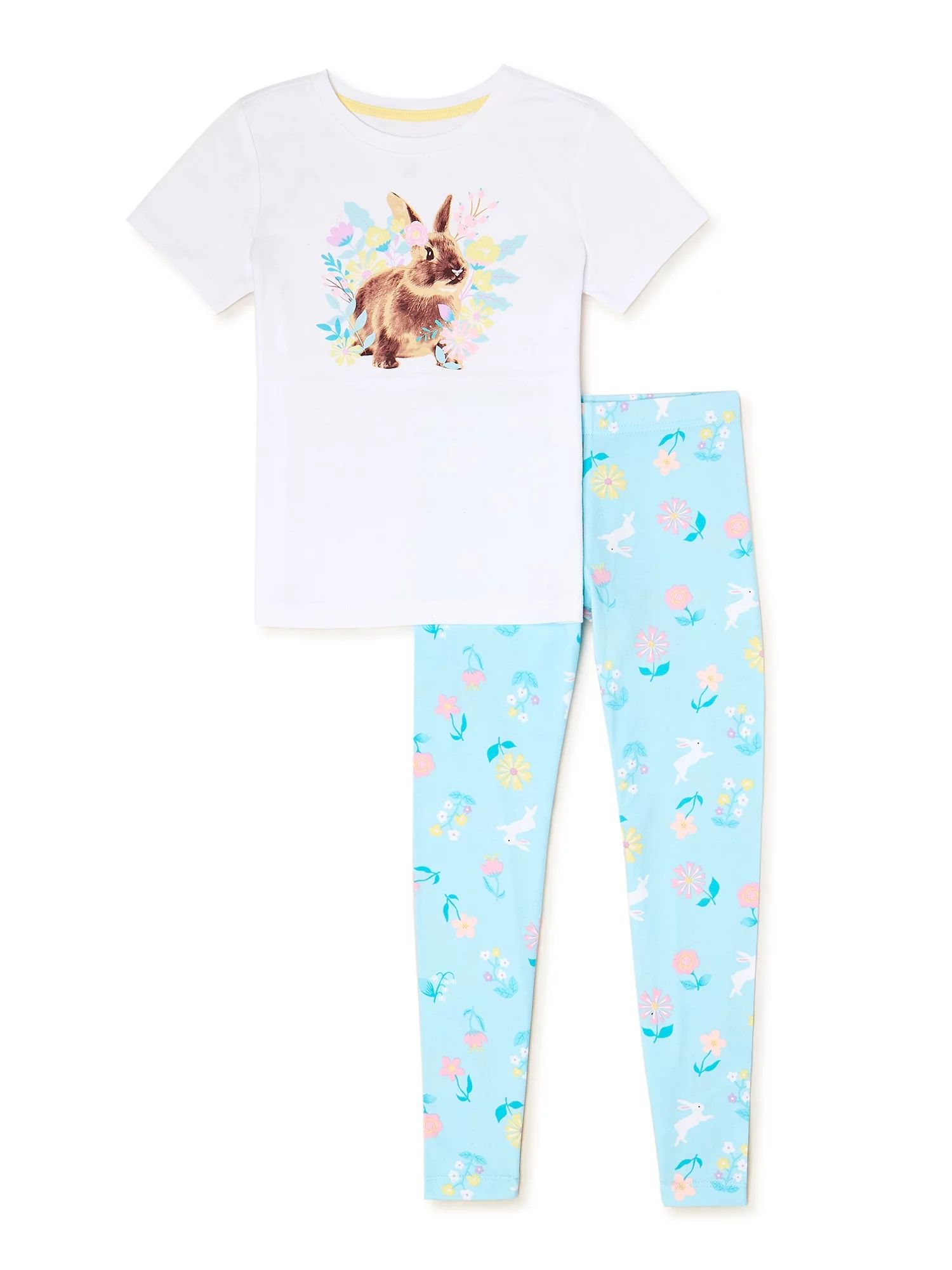 Girls’ Easter T-Shirt and Leggings Outfit, 2-Piece, Sizes 4-18 | Walmart (US)