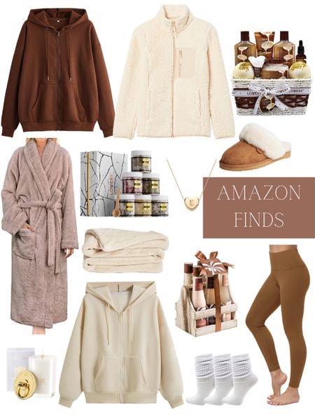 Amazon gift ideas for her 💫 bathrobe, brown leggings, slippers, candles, bath bombs, bath salts

#LTKHoliday #LTKGiftGuide #LTKunder50