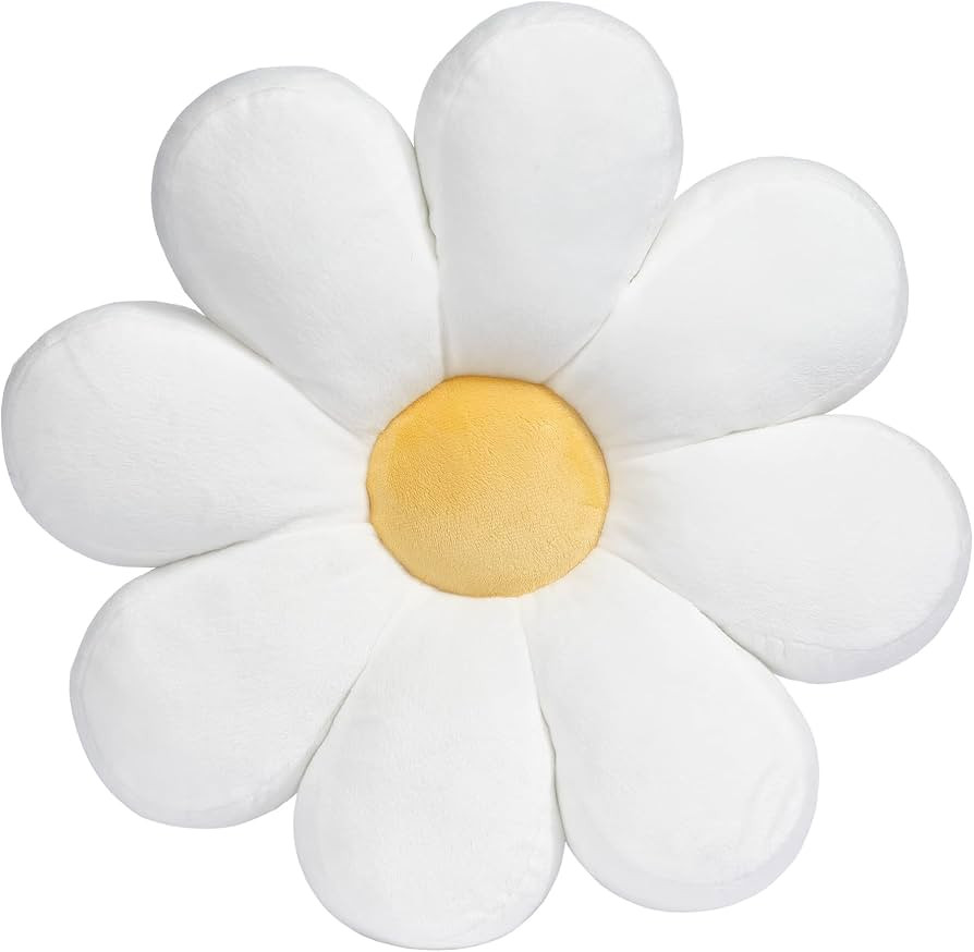 Lambs & Ivy Sweet Daisy White Flower Decorative Pillow Plush Stuffed Toy | Amazon (US)