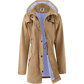 SaphiRose Women's Long Rain Jacket Waterproof Rain Coat with Hood Outdoor Light Raincoats Windbre... | Amazon (US)