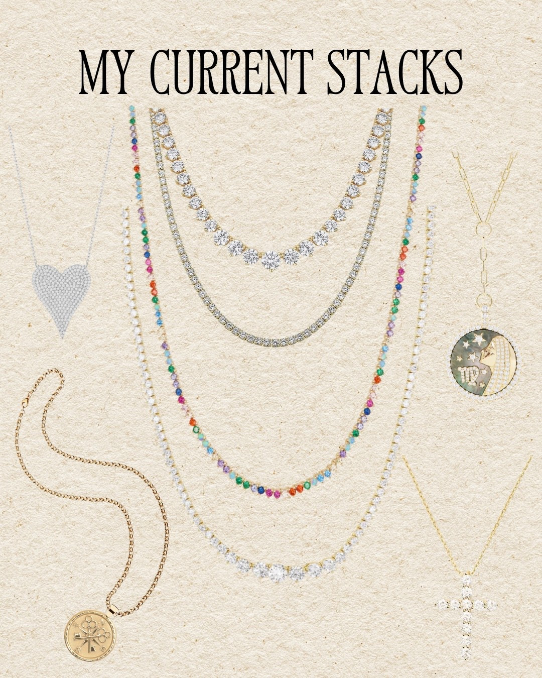 My current necklace stack I’ve been rotating