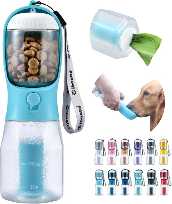 Cibaabo Dog Water Bottle with Food Container & Poop Bag Holder & Filter     Feeding & Hydration &... | Amazon (US)