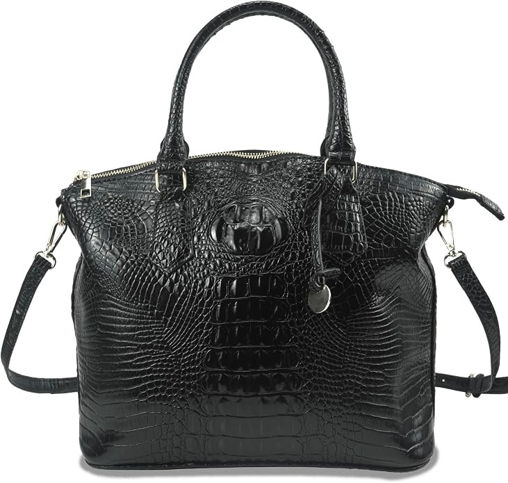Makcr Joacbv Crocodile Handbag for Women, Satchel Purse with Shoulder Strap | Embossed vegan leat... | Amazon (US)