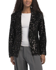 NANETTE NANETTE LEPORE
Sequin Jacket
$39.99  Compare At $78 
help
You’re saving $38! help
Color:Black

Size: Size Chart
S
M
L
XL


Free shipping on orders of $89+ Use code SHIP89 >
Return Period Extended check out our holiday return policy.
Exclusions apply. >
Product Details click to collapse contents
sequin embellished, fully lined, fabric provides stretch, shoulder pads
hits at hip
lightweight, polyester lining
notch collar, button front closure
polyester/spandex
imported
hand wash
style #:4000441732
Shop Related Categories
Jackets  Winter Shop  Women's Winter Shop  Women  Coats & Jackets  Clothing
We Think You'll Love These
Add this product to your favorites

REVEAL DESIGNER
original price:39.99
Compare At compare at price: $78.00
Add this product to your favorites

NANETTE NANETTE LEPORE
original price:39.99
Compare At compare at price: $78.00
Add this product to your favorites

CHRISTIAN LACROIX
original price:39.99
Compare At compare at price: $53.00
Add this product to your favorites

REVEAL DESIGNER
original price:24.99
Compare At compare at price: $48.00
Add this product to your favorites

VINCE CAMUTO
original price:69.99
Compare At compare at price: $100.00
Add this product to your favorites

ECRU
original price:39.99
Compare At compare at price: $72.00
Add this product to your favorites

ECRU
original price:39.99
Compare At compare at price: $72.00
Add this product to your favorites

SAM EDELMAN
original price:69.99
Compare At compare at price: $110.00
Add this product to your favorites

BOD & CHRISTENSEN
original price:149.99
Compare At compare at price: $298.00
Add this product to your favorites

COLE HAAN
original price:89.99
Compare At compare at price: $128.00
Add this product to your favorites

REVEAL DESIGNER
original price:69.99
Compare At compare at price: $117.00
Add this product to your favorites

REVEAL DESIGNER
original price:24.99
Compare At compare at price: $48.00
Frequently Bought Together
Add this product to your favorites

VIONIC
original price:29.99
Compare At compare at price: $60.00
Add this product to your favorites

VINCE CAMUTO
original price:34.99
Compare At compare at price: $80.00
Add this product to your favorites

REVEAL DESIGNER
original price:19.99
Compare At compare at price: $40.00
Add this product to your favorites

RACHEL ZOE
original price:29.99
Compare At compare at price: $54.00
Add this product to your favorites

REVEAL DESIGNER
original price:24.99
Compare At compare at price: $35.00
Add this product to your favorites

SUGAR LIPS
original price:24.99
Compare At compare at price: $50.00
Add this product to your favorites

REWASH
original price:24.99
Compare At compare at price: $50.00
Add this product to your favorites

NANETTE NANETTE LEPORE
original price:39.99
Compare At compare at price: $78.00
Add this product to your favorites

VENTI
original price:34.99
Compare At compare at price: $48.00
Add this product to your favorites

MARLED
original price:49.99
Compare At compare at price: $90.00
Add this product to your favorites

LONDON TIMES
original price:29.99
Compare At compare at price: $60.00
Add this product to your favorites

HAUTE HIPPIE STYLE
original price:19.99
Compare At compare at price: $40.00
 | Marshalls