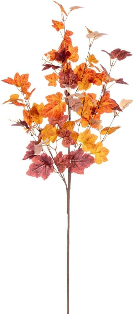 Vickerman 34" Artificial Orange Fall Maple Leaf Spray, 2 per Bag. | Amazon (US)