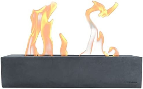 Amazon.com : Kante 18" L Concrete Rectangle Table Top Fire Pit Bowl, Portable Rubbing Alcohol Out... | Amazon (US)