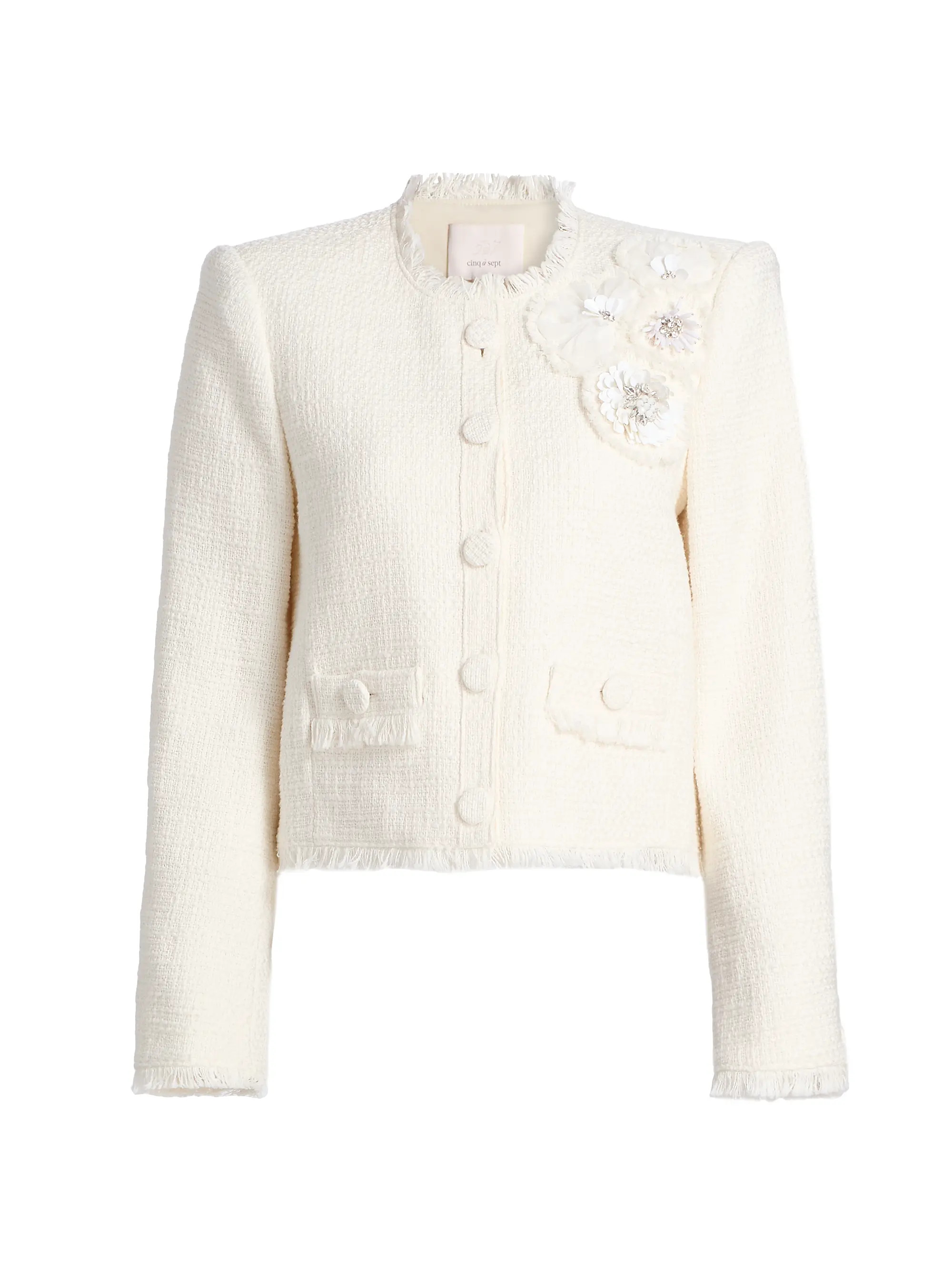 Christie Crunchy Flower Fringed Jacket | Saks Fifth Avenue