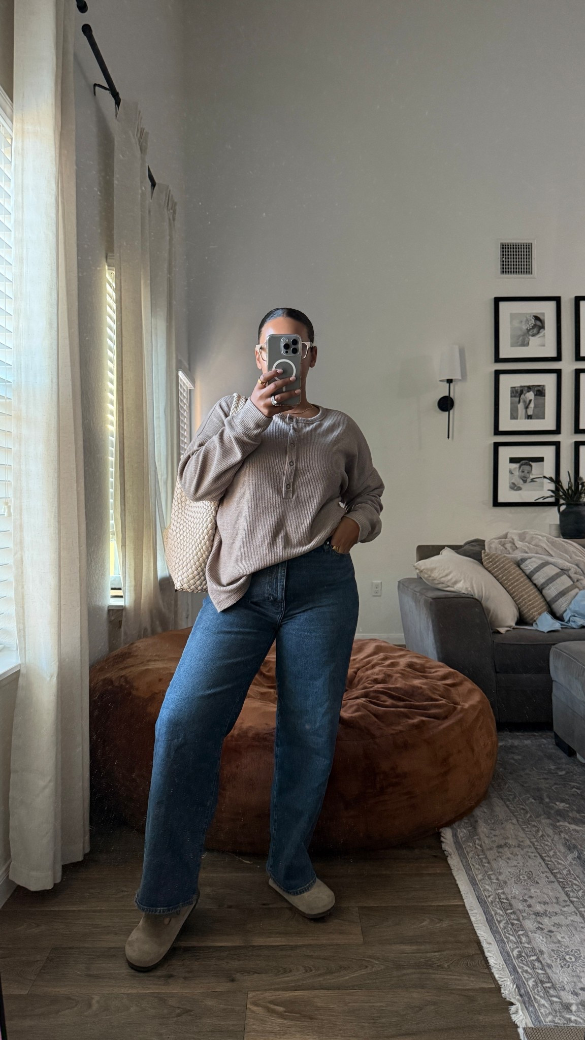  Cozy knit henley tee! Easy mom ootd 

#LTKStyleTip #LTKMidsize