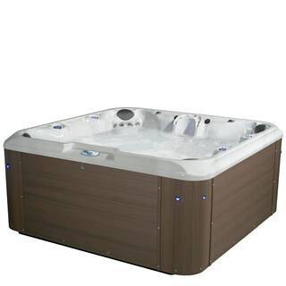 Amplified 7-Person 100-Jet 240-Volt Non-Lounger Hot Tub with Bluetooth Stereo and 3 Pumps | The Home Depot