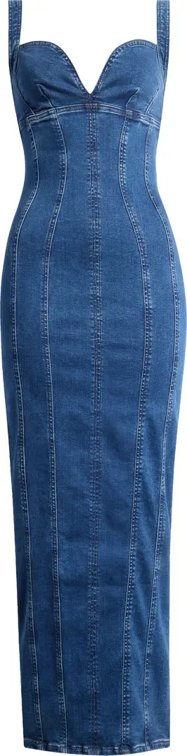 Denim Corset Maxi Dress | Nordstrom